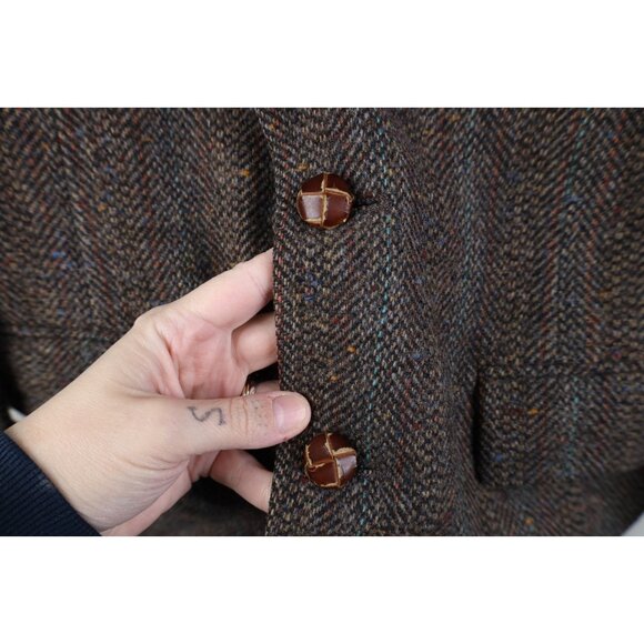 Vintage 60s Streetwear Mens 36R Rainbow Fleck Wool Tweed Suit Blazer Jacket USA - Picture 4 of 16
